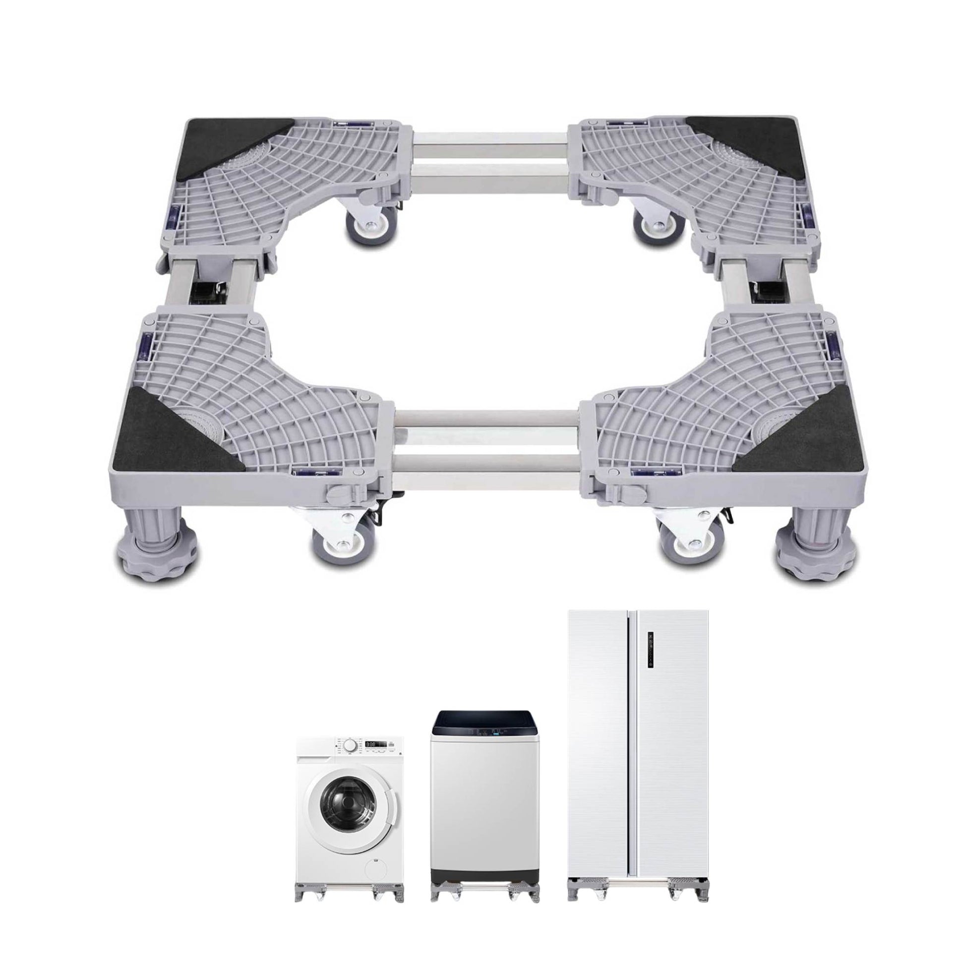 Tooleroo Washing Machine Stand - Wheeled Adjustable Fridge and Appliance Base