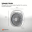Tooleroo3-Speed USB 20cm Desktop Fan - Quiet Portable Lightweight Rechargeable Cooler