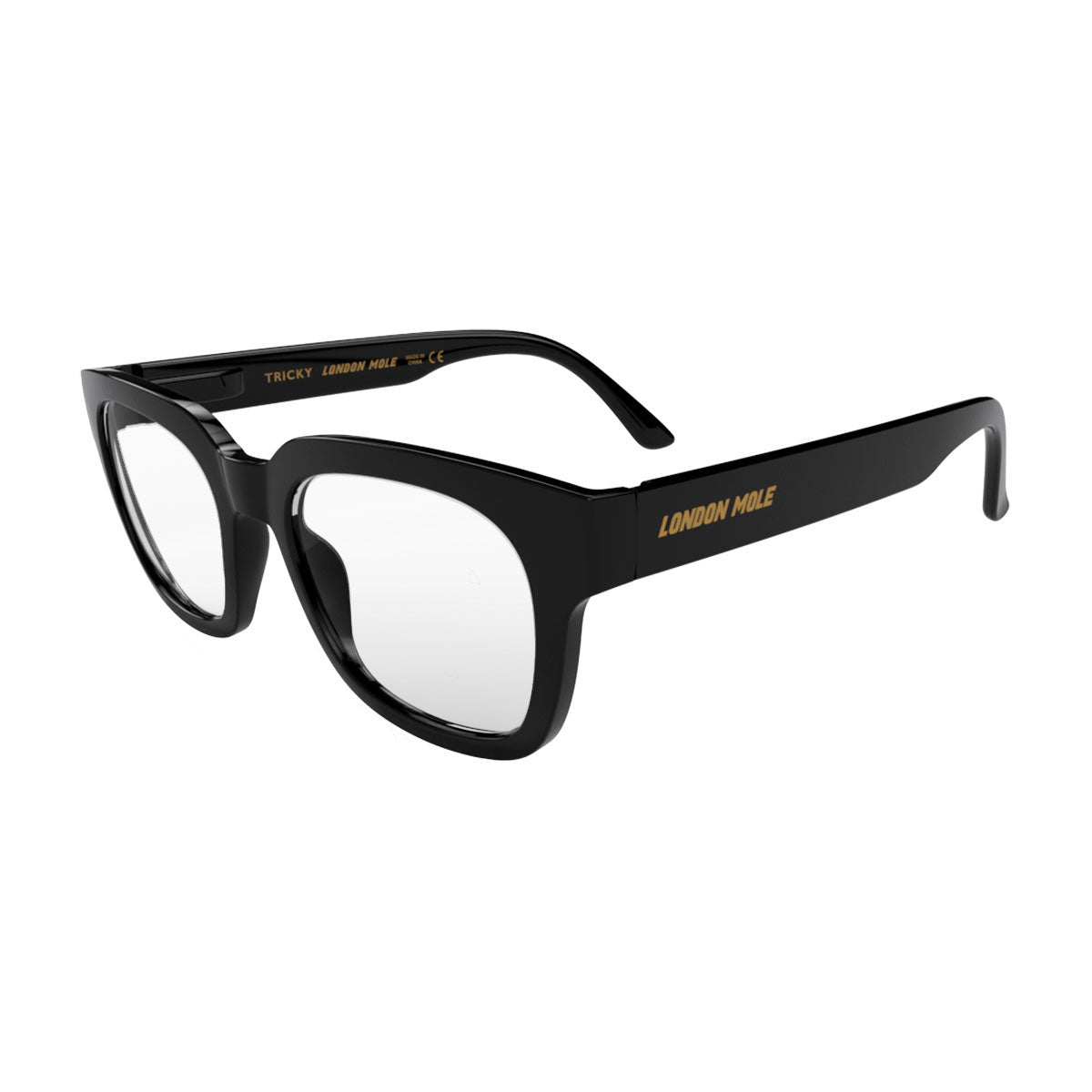 London Mole Tricky Blue Blocker Glasses Gloss Black