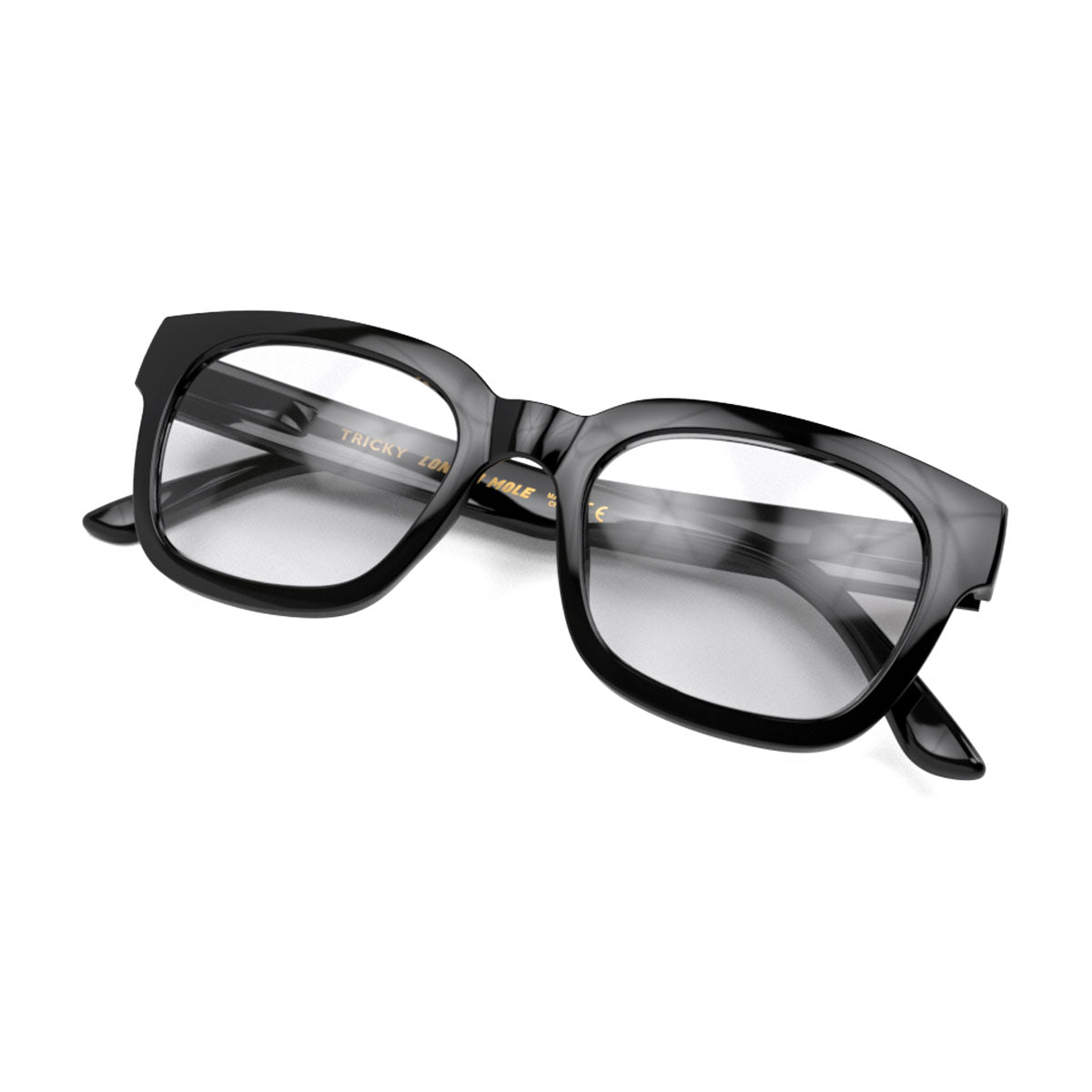 London Mole Tricky Blue Blocker Glasses Gloss Black