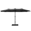 Instahut 4.57m Outdoor Umbrella w/Base Stand Beach Pole Garden Tilt Black