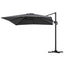 Instahut Outdoor Umbrella 3m Umbrellas Cantilever Stand Sun Roma 360 Degree Charcoal