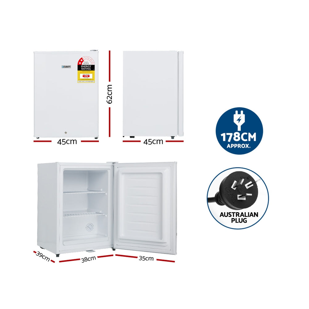 Devanti 42L Upright Freezer Fridge White