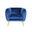 Artiss Armchair Lounge Arm Chair Sofa Accent Armchairs Chairs Couch Velvet Navy