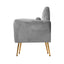 Artiss Armchair Lounge Chair Accent Armchairs Chairs Sofa Grey Velvet Cushion