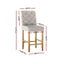 Artiss Bar Stools Kitchen Stool Wooden Barstools Linen Upholstered Chairs x2