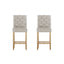 Artiss Bar Stools Kitchen Stool Wooden Barstools Linen Upholstered Chairs x2