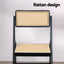 Artiss 4x Dining Chairs Wooden Rattan Foldable Black