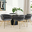 1 Set of 4 Artiss Dining Chairs Velvet Armchair Grey