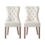 1 Set of 2 Artiss Dining Chairs Beige Velvet