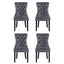 1 Set of 4 Artiss Dining Chairs Grey Velvet