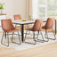 Artiss 4x Dining Chairs Retro PU Leather Kitchen Lounge Cafe Accent Chair Brown