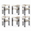 Artiss Dining Chairs Set of 6 Velvet Upholstered Barrel Chairs with Curved Armrests & Back Beige