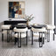 Artiss Dining Chairs Set of 6 Velvet Upholstered Barrel Chairs with Curved Armrests & Back Beige