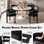 Artiss Dining Chairs Set of 2 Velvet Upholstered Barrel Chairs with Curved Armrests & Back Black
