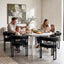 Artiss Dining Chairs Set of 6 Velvet Upholstered Barrel Chairs with Curved Armrests & Back Black