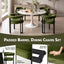 Artiss Dining Chairs Set of 2 Velvet Upholstered Barrel Chairs with Curved Armrests & Back Green
