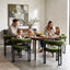 Artiss Dining Chairs Set of 2 Velvet Upholstered Barrel Chairs with Curved Armrests & Back Green
