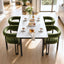 Artiss Dining Chairs Set of 4 Velvet Upholstered Barrel Chairs with Curved Armrests & Back Green