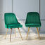 Artiss Dining Chairs Set of 2 Velvet Channel Tufted Green