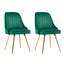 Artiss Dining Chairs Set of 2 Velvet Channel Tufted Green