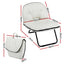 Artiss Foldable Chair 2-In-1 Armchair Lounge Chair Portable White