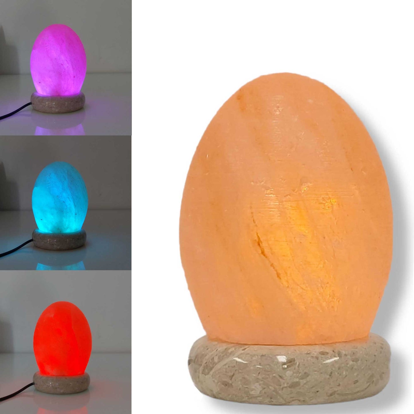USB Colour Changing Egg Shape Himalayan Pink Salt Lamp Color Change LED Light