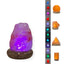 USB Colour Changing Salt Himalayan Lamp - Carved Shape Pink Rock LED Light