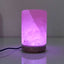 USB Colour Changing Salt Himalayan Lamp - Cylinder Shape Pink Rock LED Light