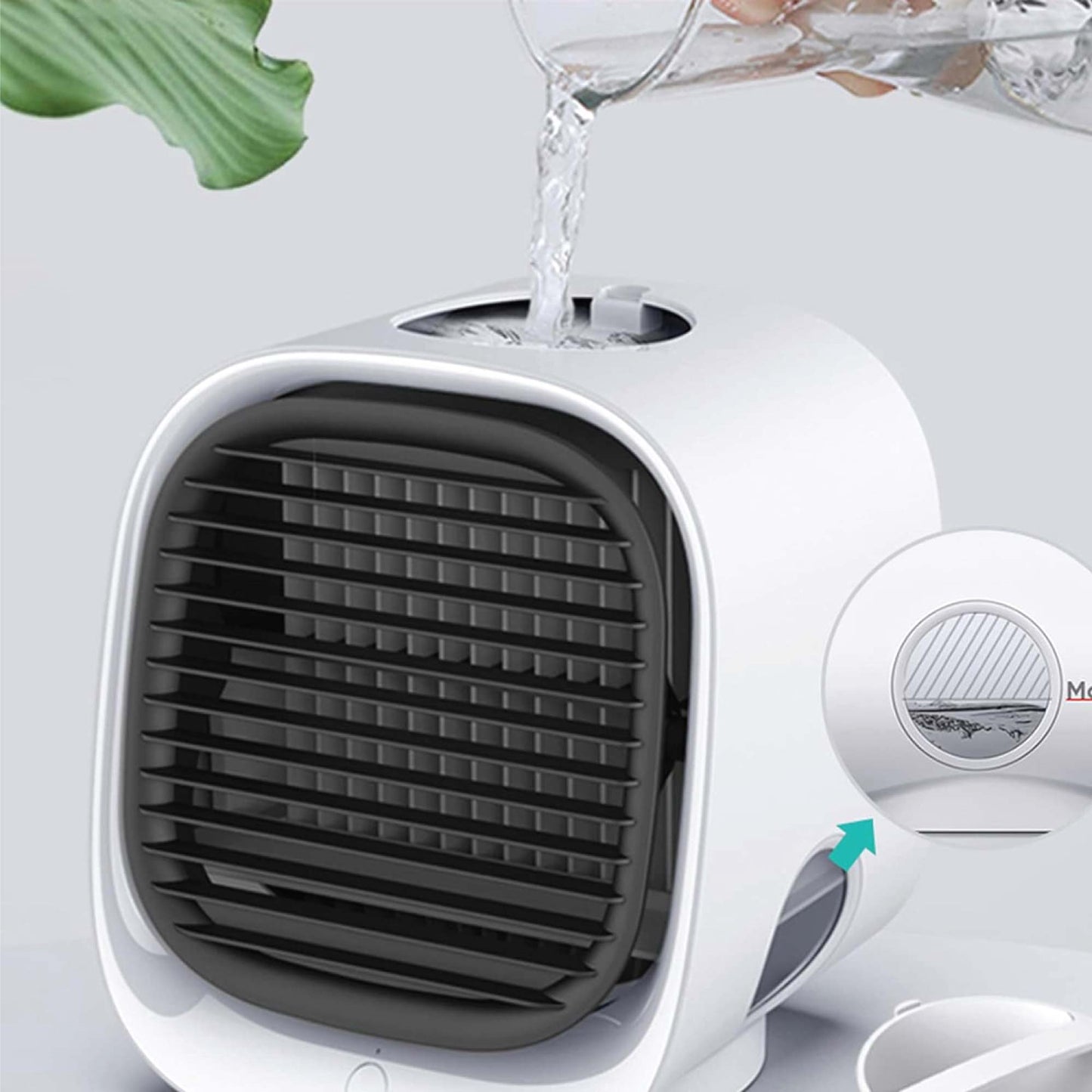 USB Mini Air Purifier - Portable Desktop Air Conditioner Cooling Fan With Water