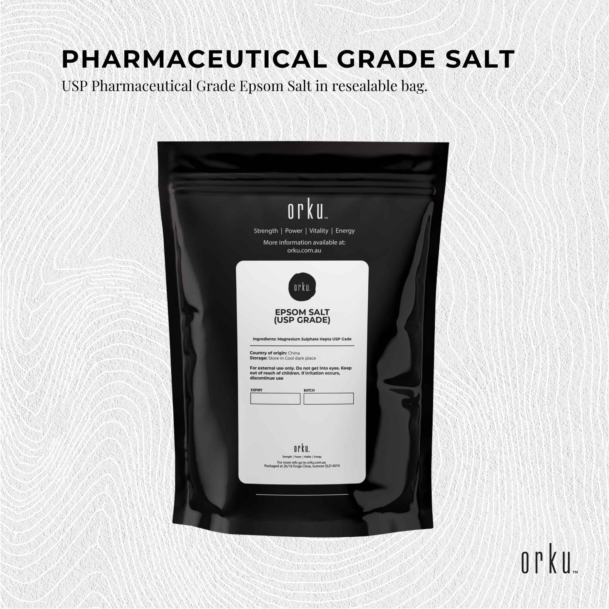 USP Epsom Salt Pharmaceutical Grade - Pure Magnesium Sulfate Bath Salts - Bulk