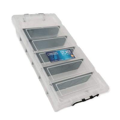 Under Bed 6 Compartment Storer with Wheels 27L Container Tub Storage Unit