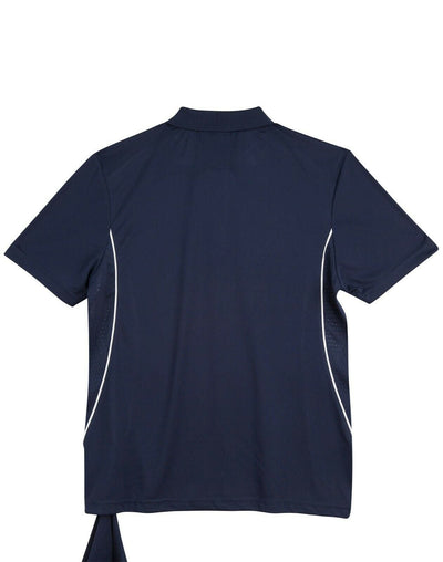Unisex Kids Cooldry Short Sleeve Tee - Navy White Size 12