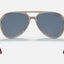 Unisex Ray Ban Sunglasses Polarised Rb4376 Transparent Grey/ Blue Sunnies