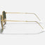 Unisex Ray Ban Sunglasses Rb3447 Round Metal Polished Gold/ Green Sunnies - L