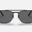 Unisex Ray Ban Sunglasses Rb3636 New Caravan Polished Black/ Grey Sunnies - M