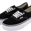 Unisex Vans Authentic Platform 2.0 Black/White Lace Up Shoes