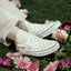 Unisex Vans Classic Slip On Floral Check Marshmallow Shoes