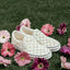 Unisex Vans Classic Slip On Floral Check Marshmallow Shoes