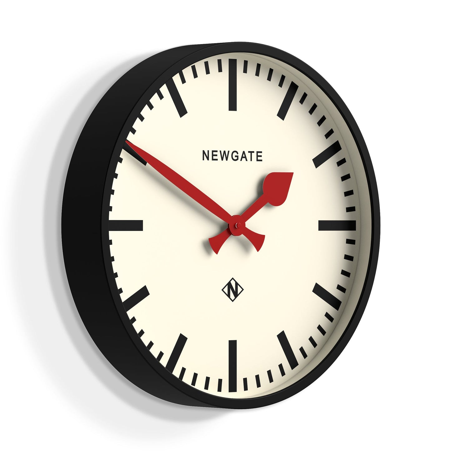 Newgate Universal Wall Clock Railway Dial Black