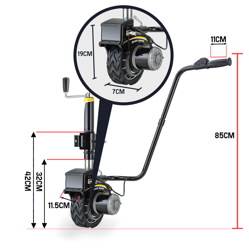 T-REX Motorised Jockey Wheel Electric Power Mover 12V 350W Caravan Trailer Boat