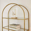 VASAGLE Bookshelf 5 Tier Tempered Glass with Gold Metal Frame LGT050A01