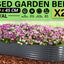 2X Raised Garden Bed Galvanised Steel Planter Oval  320 x 80 x 45cm GREY