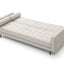 Sofa Bed 3 Seater Button Tufted Lounge Set for Living Room Couch in Fabric Beige Colour