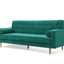 Sofa Bed 3 Seater Button Tufted Lounge Set for Living Room Couch in Velvet Green Colour