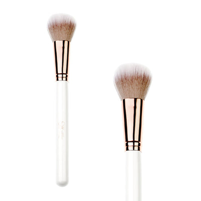 VEGAN BLUSH BRUSH WHITE & ROSE GOLD