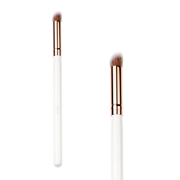 VEGAN CONTOUR EYE BRUSH WHITE & ROSE GOLD