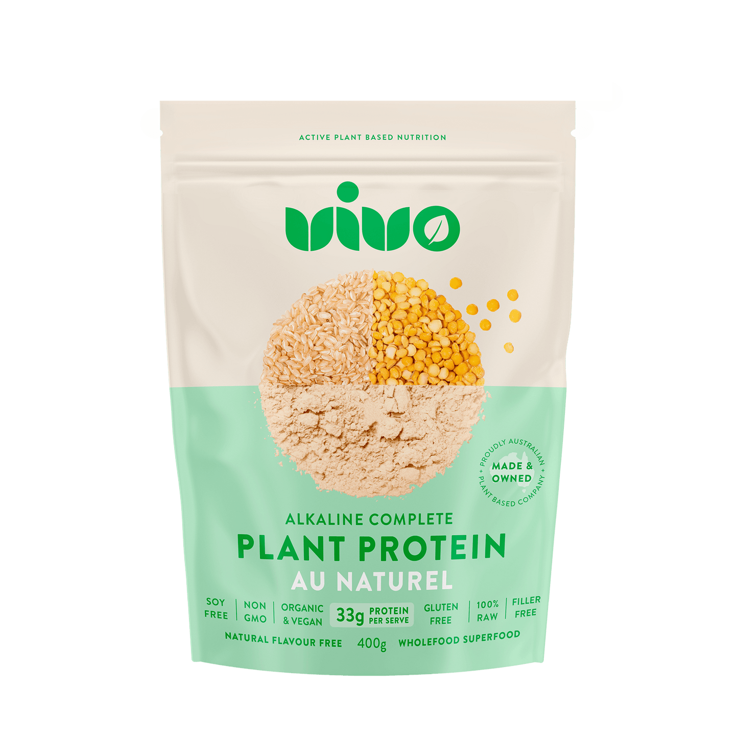 VIVO Au Naturel Plant Protein – Unflavoured Vegan Wholefood Blend