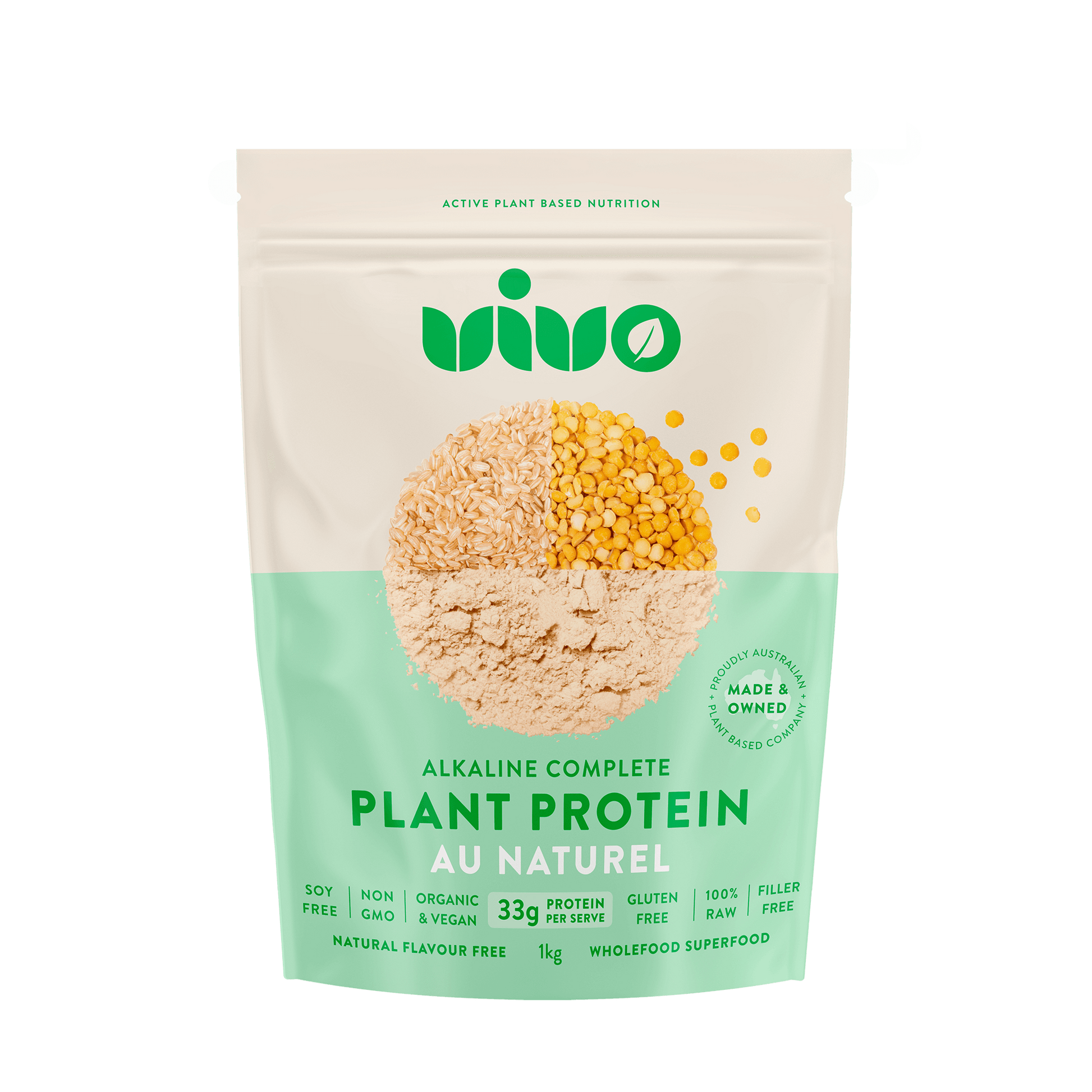 VIVO Au Naturel Plant Protein – Unflavoured Vegan Wholefood Blend