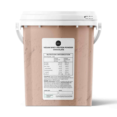Vegan Whey Protein Powder Blend - Chocolate Plant WPI/WPC Supplement Buckets